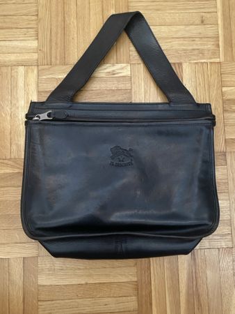Sac à main cuir noir Il Bisonte femme 