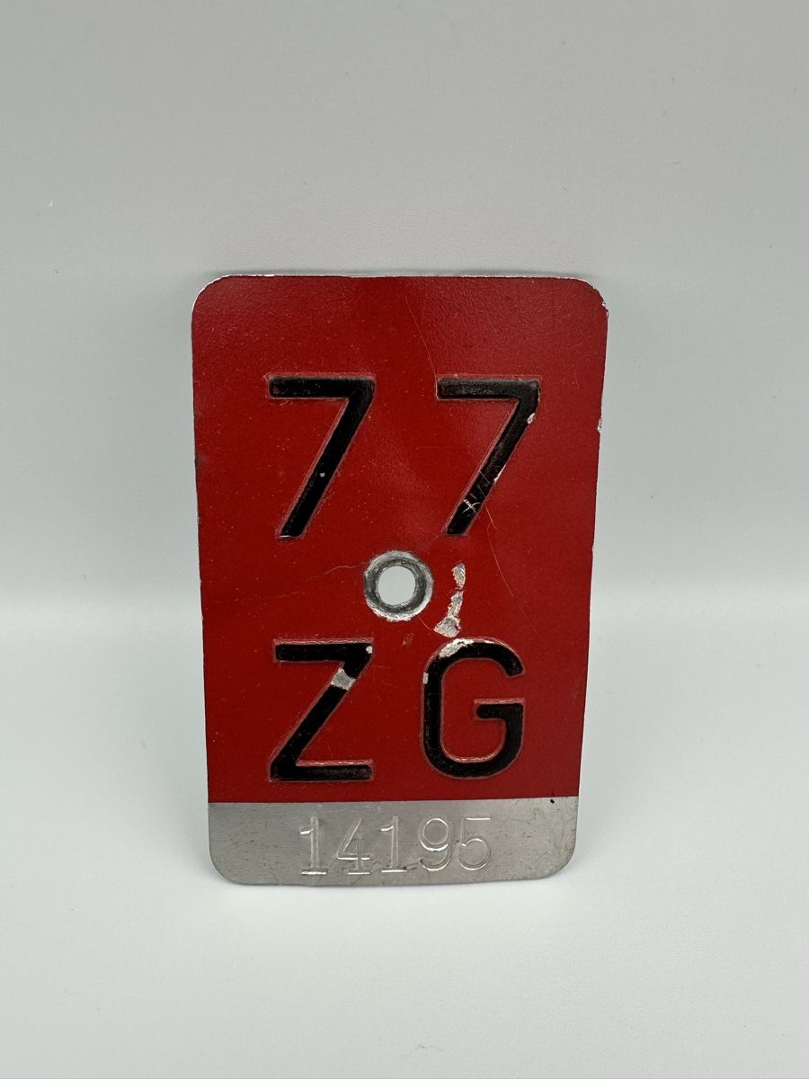 Insegne: Velonummer ZG 77 – Usato da Schwende venduto da weesli