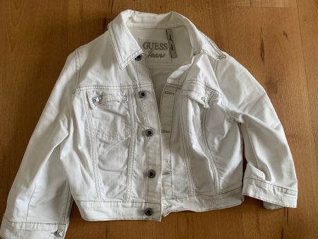 Weisse kurze Jeansjacke von Guess Gr. XS