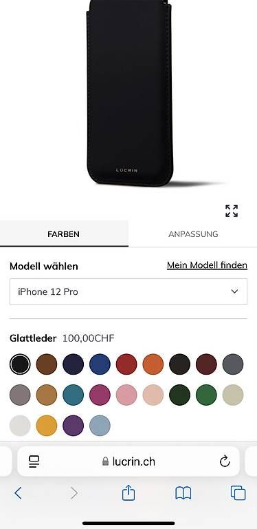 Cover & Protezioni schermo: iPhone 12 pro Lederhülle von Lucrin – Nuovo (secondo la descrizione) da Zürich venduto da v_m_go 2