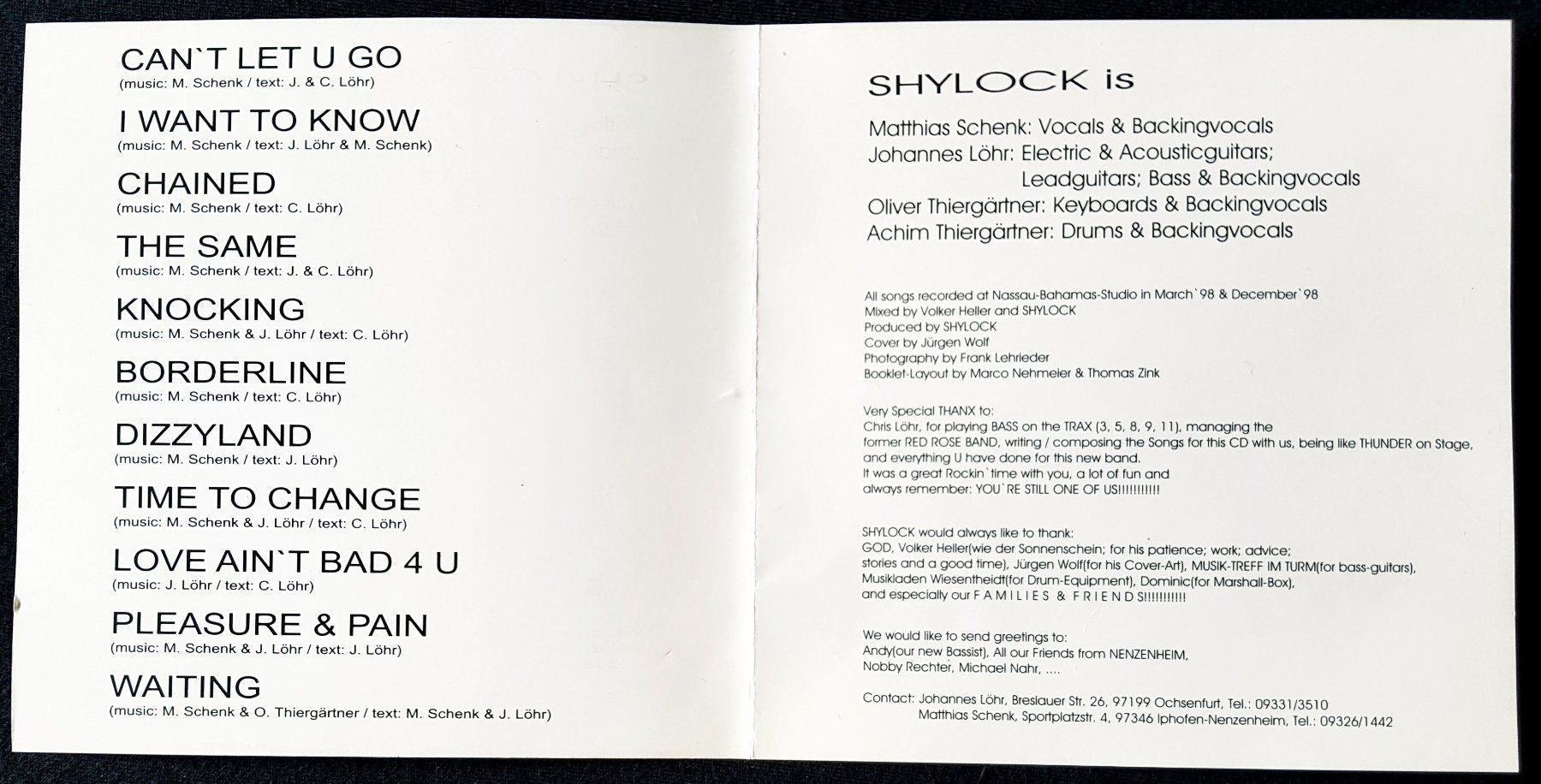 CD: Shylock - CD - 1999 - Rare First Press - Not On Label – Usato da Uster venduto da Zardodel 4