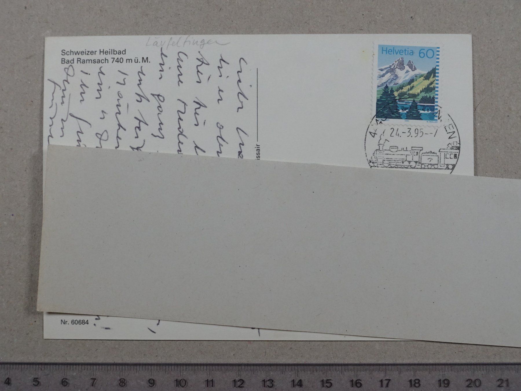 Ansichtskarten: Läufelfingen, Heilbad Bad Ramsach, 1995 – Gebraucht aus Lenzburg von fh1 1