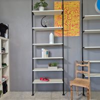 1980er Teleskopregal Bookshelf Spannregal Regal 6 Tablar C