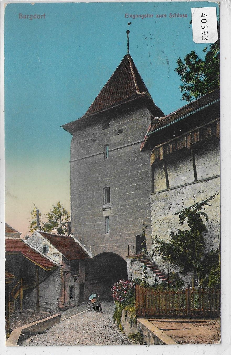 Ansichtskarten: Burgdorf - Eingangstor zum Schloss - Litho – Gebraucht aus Ettingen von Kartenplanet
