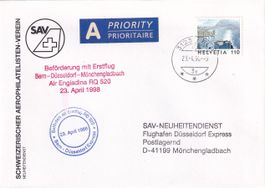 Erstflug Air Engiadina Bern - Düsseldorf 1998