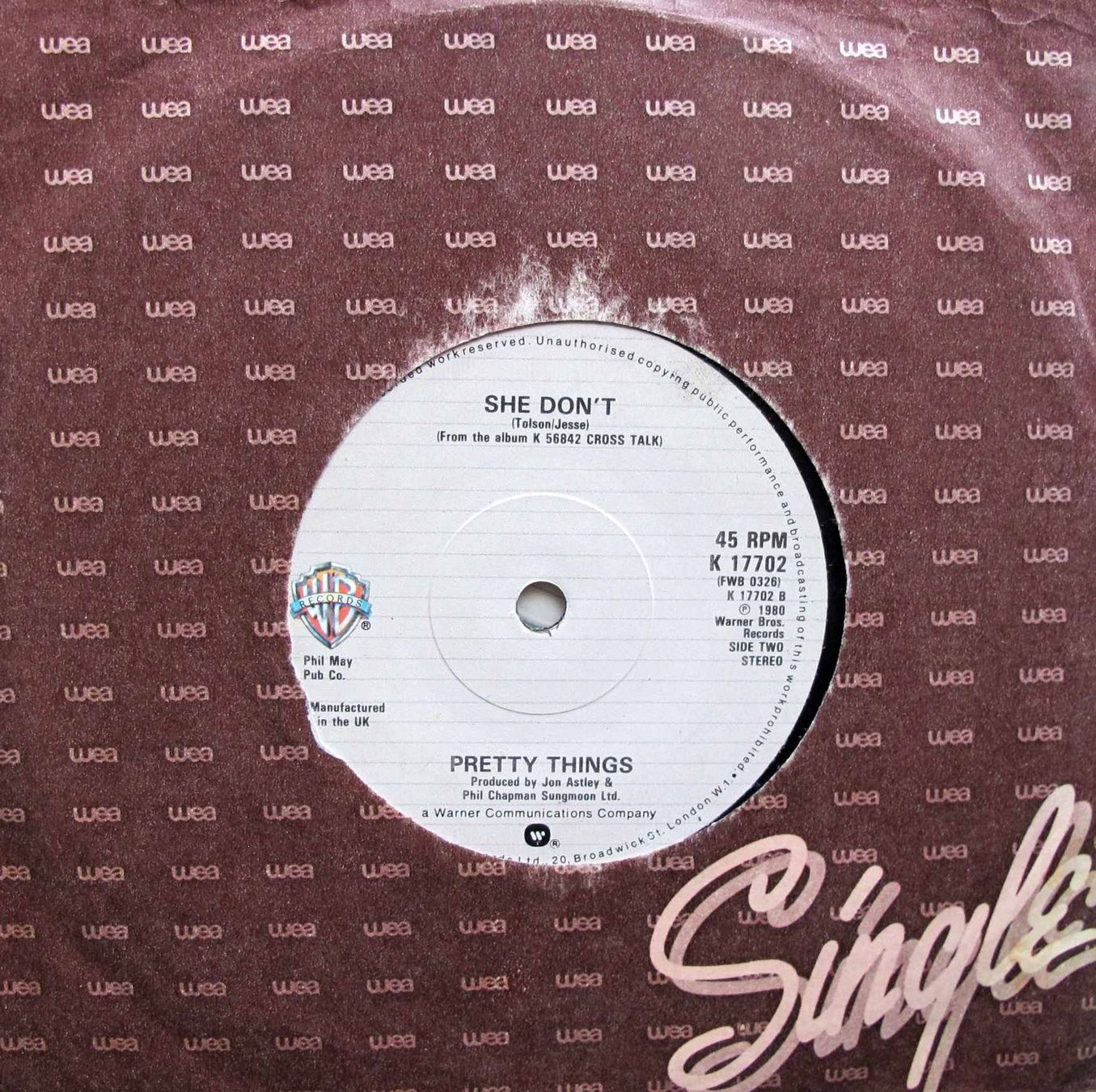 Dischi in vinile: The Pretty Things – Falling Again 7" – Usato da Schaffhausen venduto da vinylandmore 1