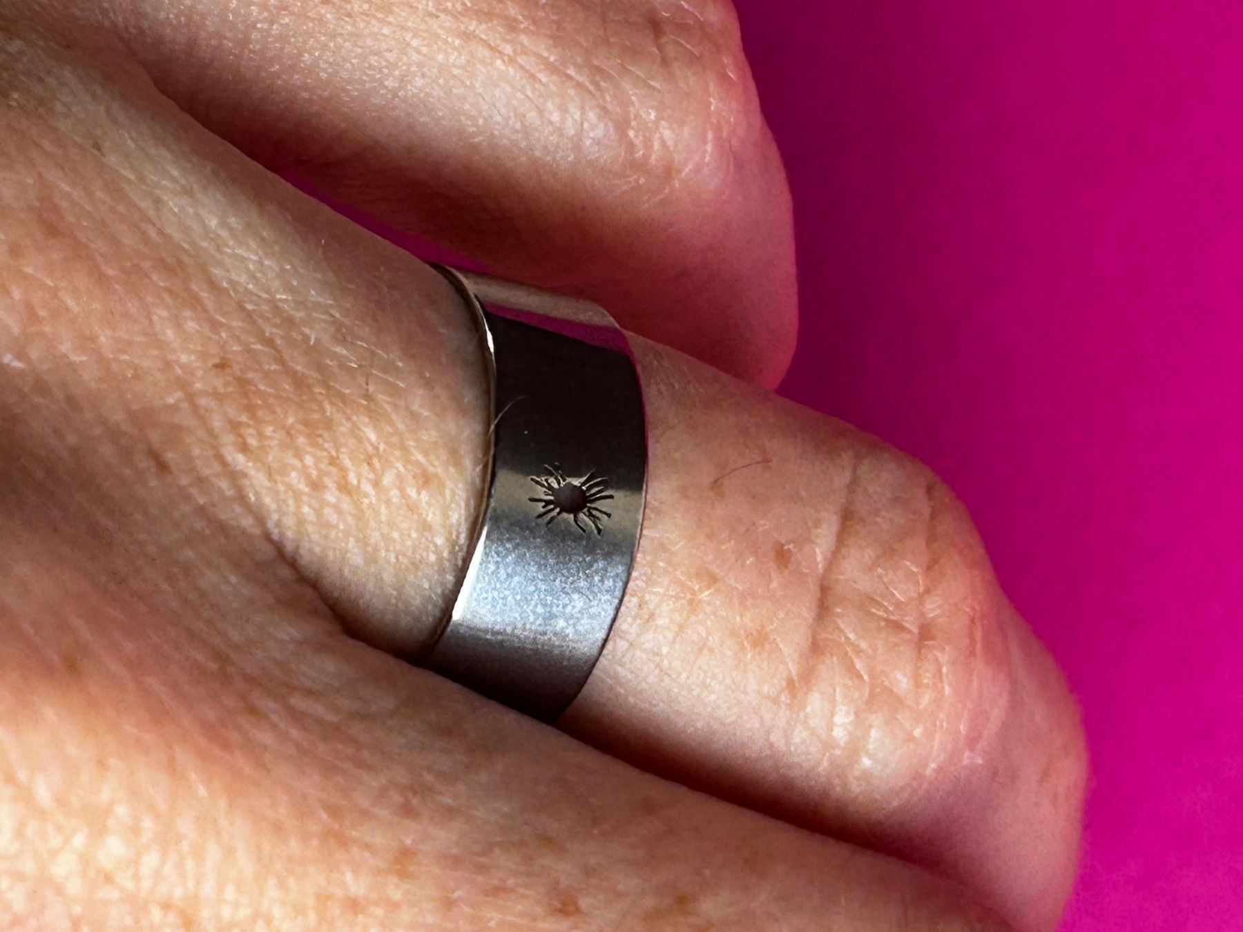 Ringe: Edelstahlring Sonne  (55) – Gebraucht aus Basel von bellespirit 4