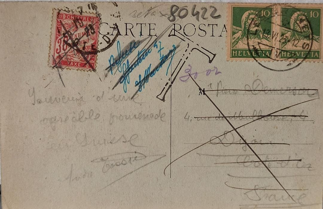 Ansichtskarten: LES PARGOTS - Frontière Franco-Suisse - 1923 – Gebraucht aus Delémont von Domdom1 1