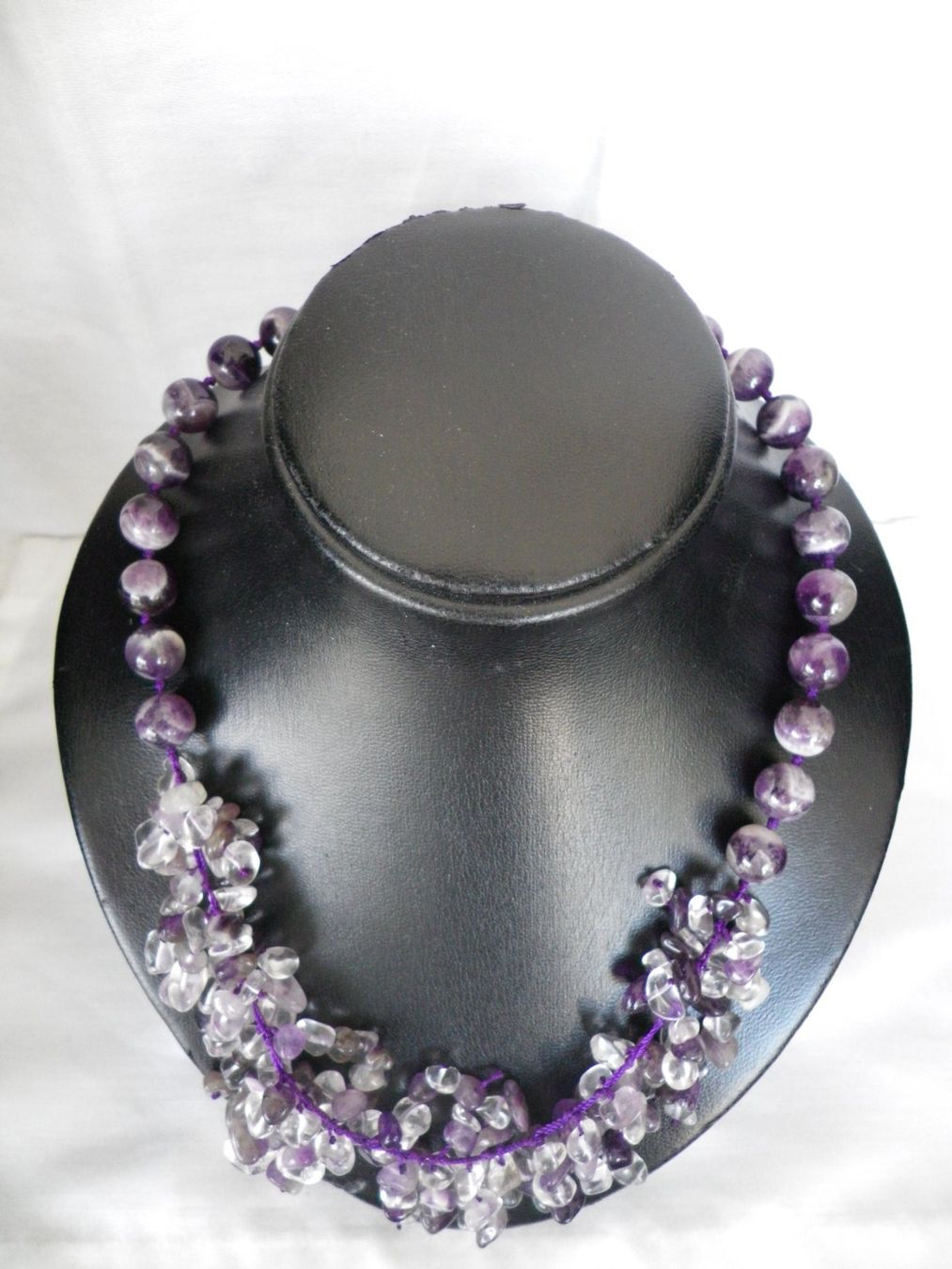 Minerali & Pietre curative: Tolle Steinkette aus Amethyst – Usato da Reinach BL venduto da Annodomini 6