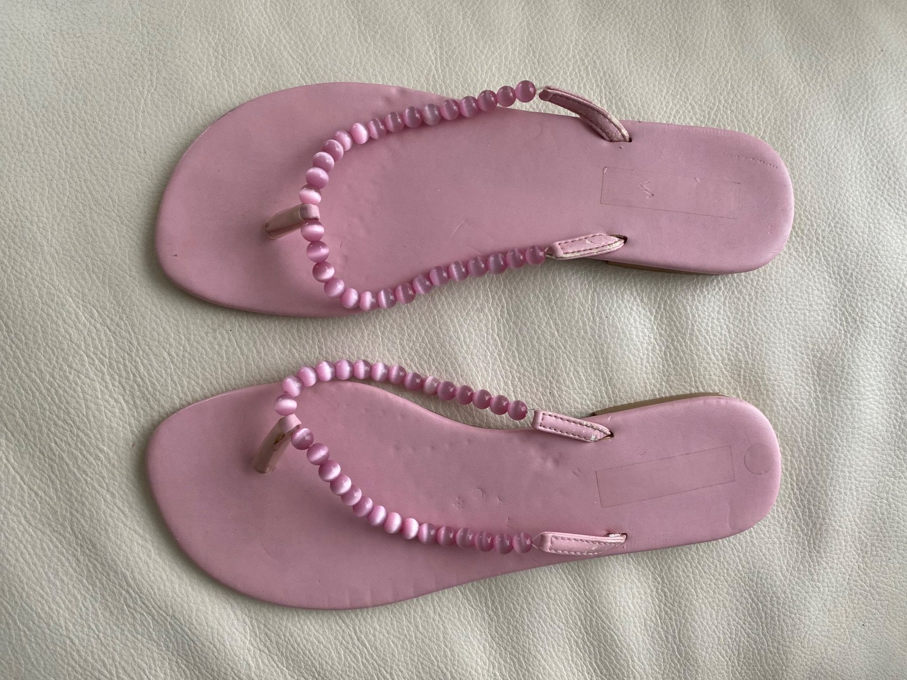 Scarpe da donna: SUMMERTIME - stylische/edle Flip-Flops mit Perlen, rosa, 38 – Usato da Winkel venduto da ferrari2022 1