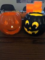 Halloween Teelichthalter Paar, neu aus handgefertigte
