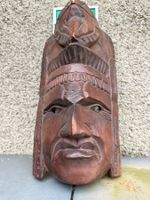 MASQUE TRIBAL MAYA ANCIEN SCULPTÉ EN BOIS