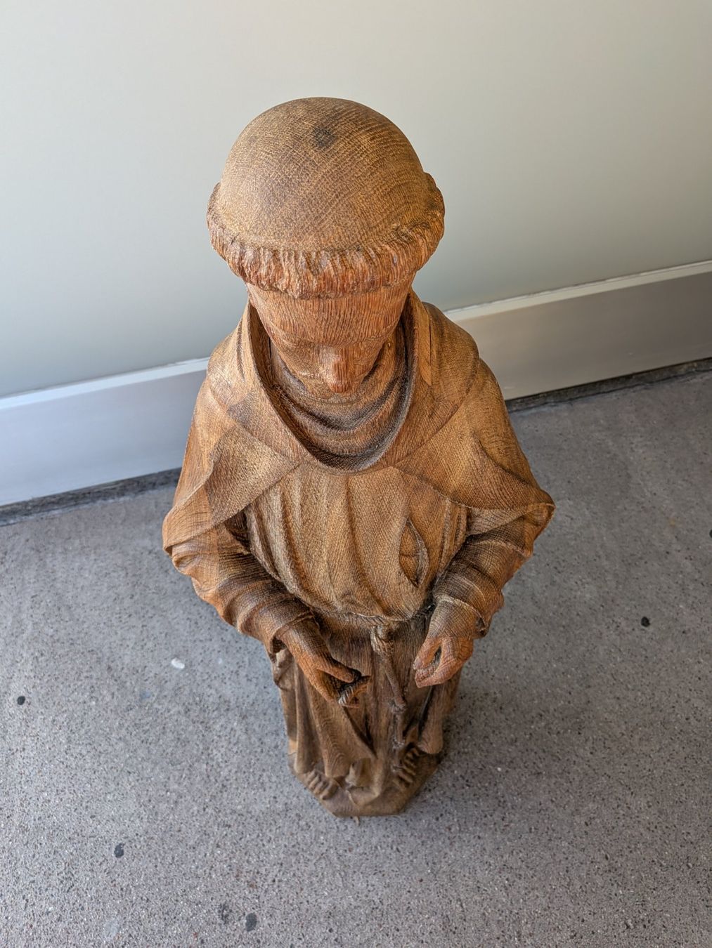 Skulpturen & Statuen: Grosse antike Heiligenfigur aus Eichenholz – Gebraucht aus Emmen von Brockofsky 1