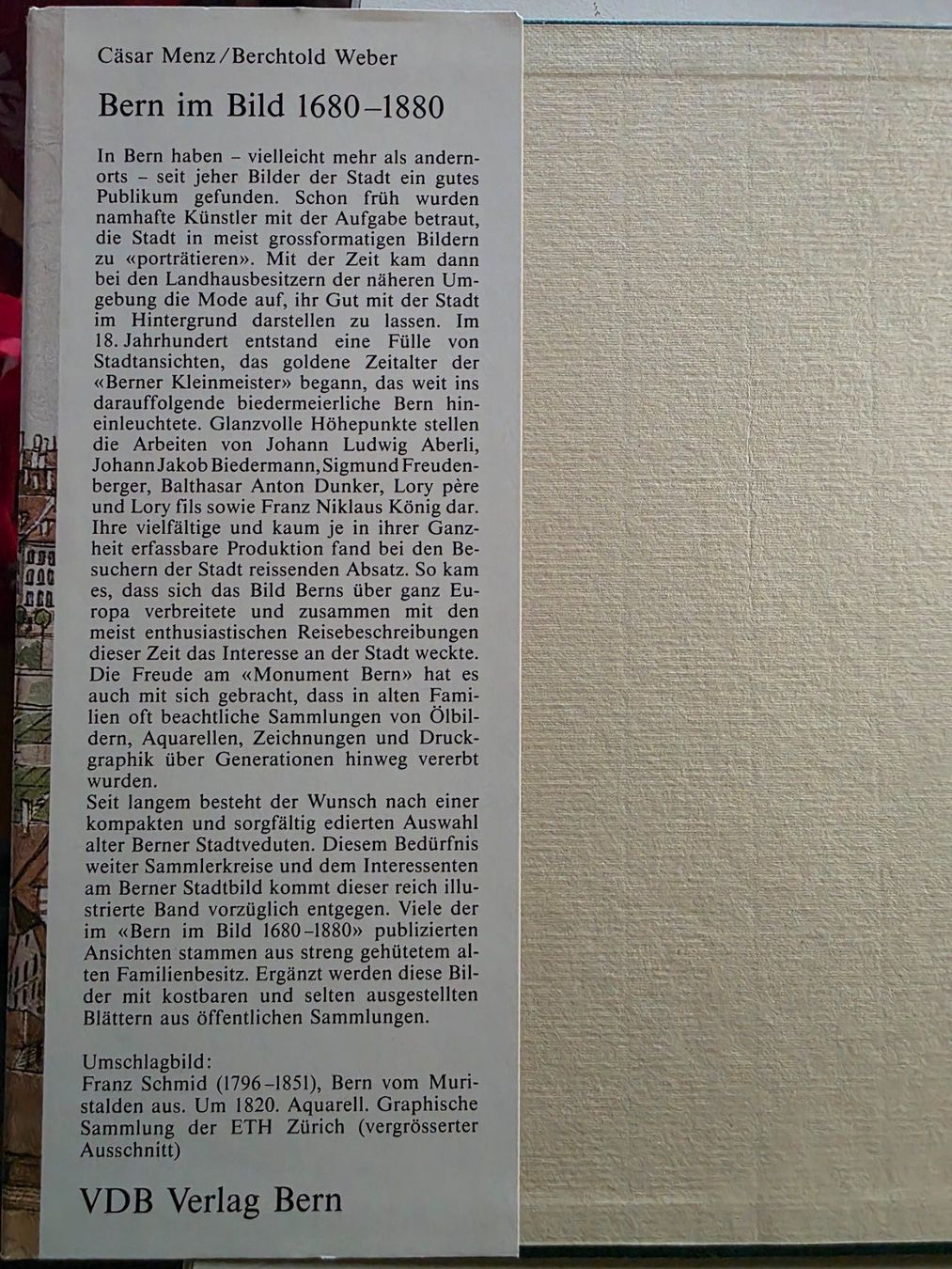 Livres: Bern im Bild 1680-1880 - Cäsar Menz Berchtold Weber 1981 – D'occasion à Walterswil BE par Lonitti 4
