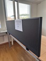Schall-Bürotrennwand Anthrazit 160 x 48 cm