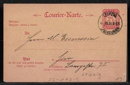 Leipzig, Private Stadtpost Courier, 1893
