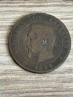 Französische Münze, Napoleon III, 10 Centimes, 1855