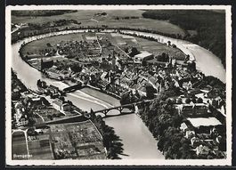 AK Bremgarten /AG, Fliegeraufnahme, 1946