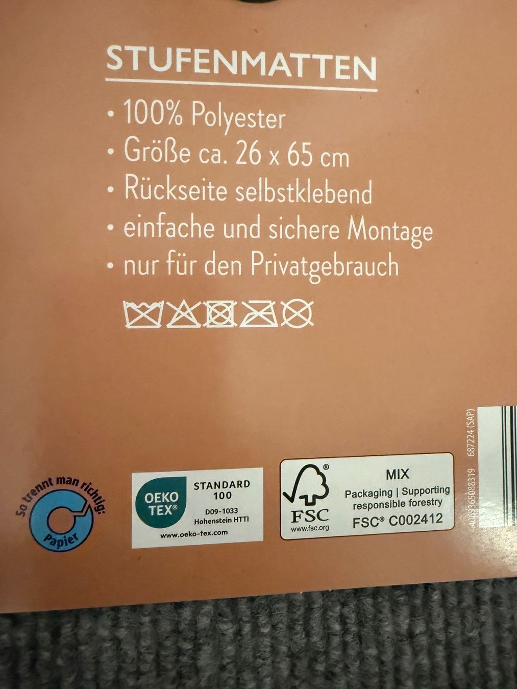 Tappeti: Stufenmatten grau 15 Stuck NEUE – Nuovo (secondo la descrizione) da Buchs ZH venduto da Sten7 3