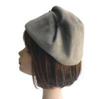 Hütchen Filz Bibi VINTAGE 1950s grau taupe