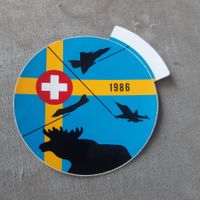 Aufkleber Schweizer Luftwaffe Vidsel 1986