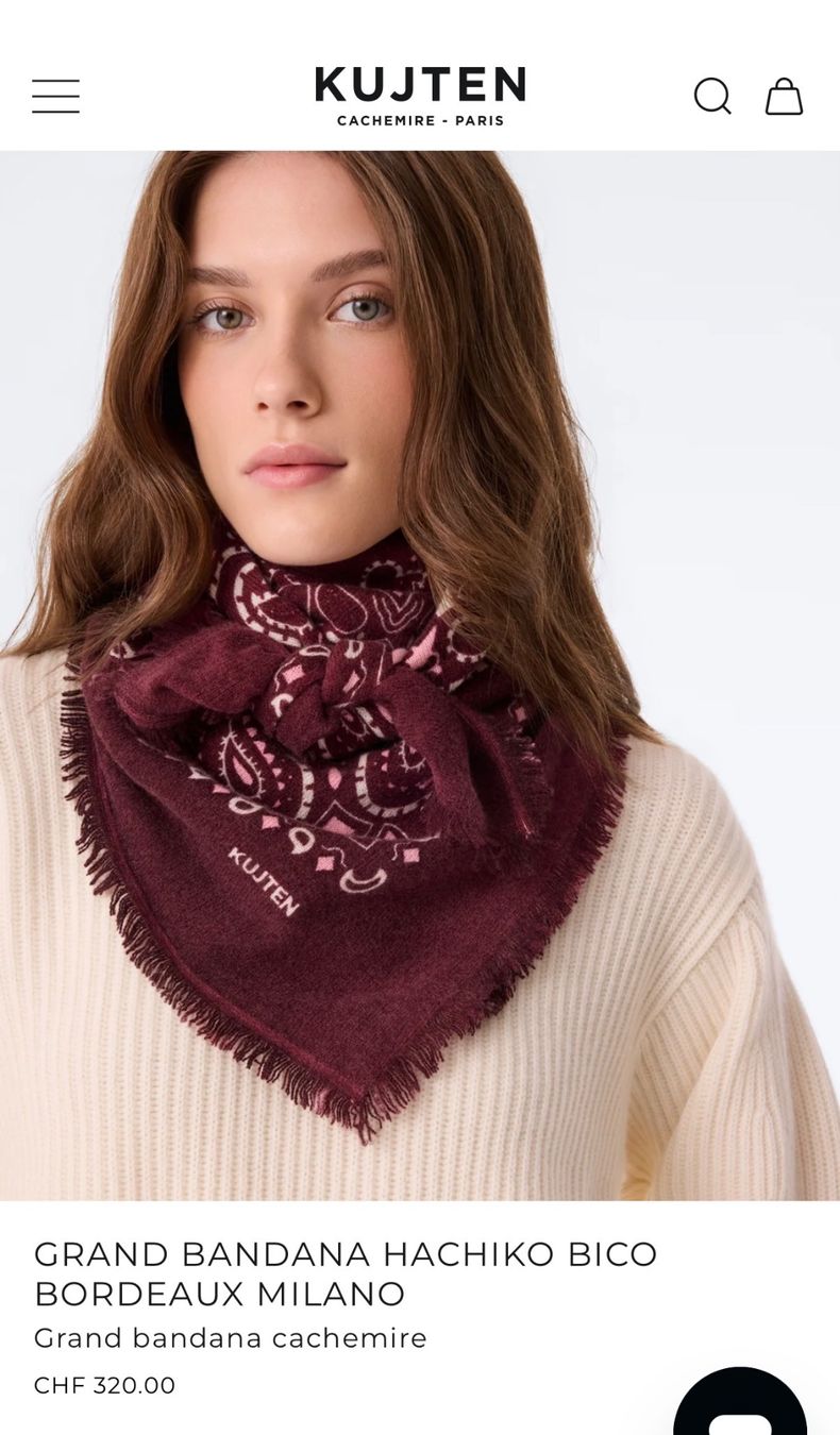 Kujten Foulard & Sciarpe: Grand châle Kujten – Usato da Lausanne venduto da Meganelausanne 2