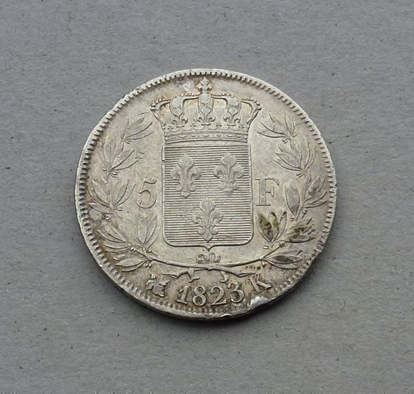 Tutti le monete: Frankreich ++ 5.- Francs 1823 K – Usato da Walkringen venduto da Casablanca777