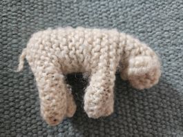 Liebes Waldorf Strick Schäfchen aus Wolle