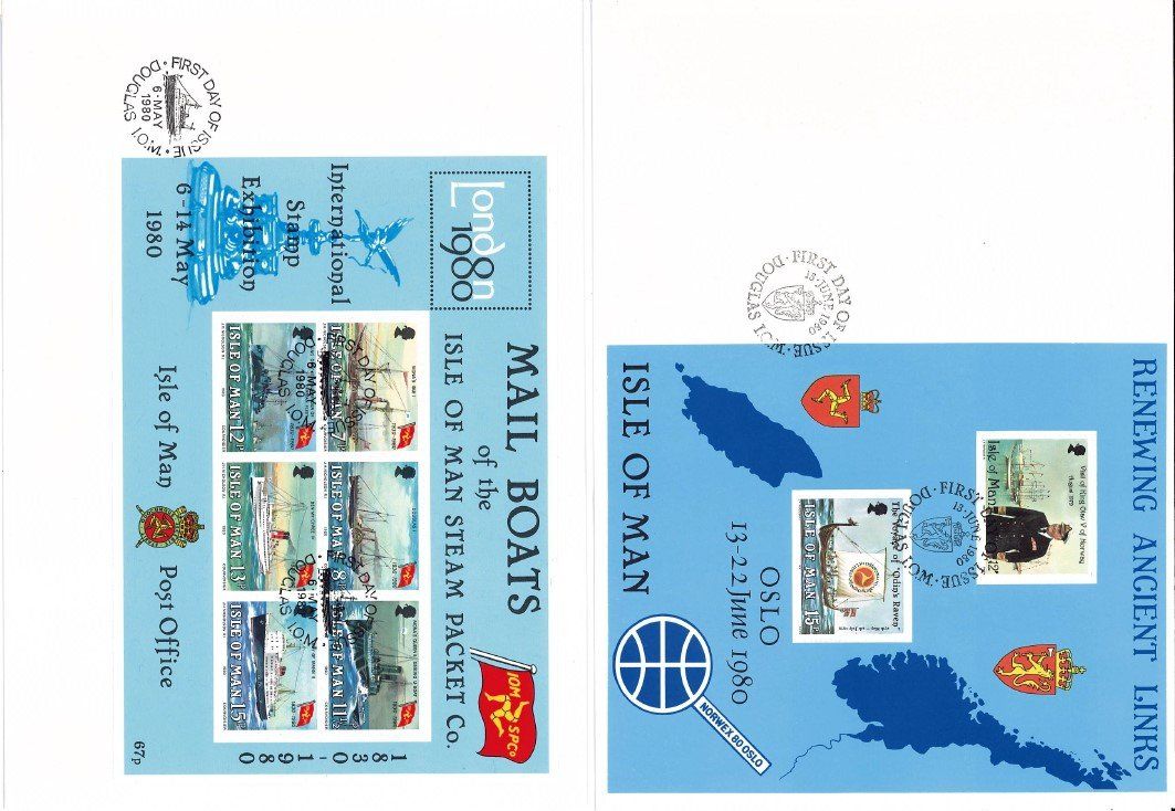 Tous les timbres: 2 Briefe Isle of Man – D'occasion à Bellach par qsearch