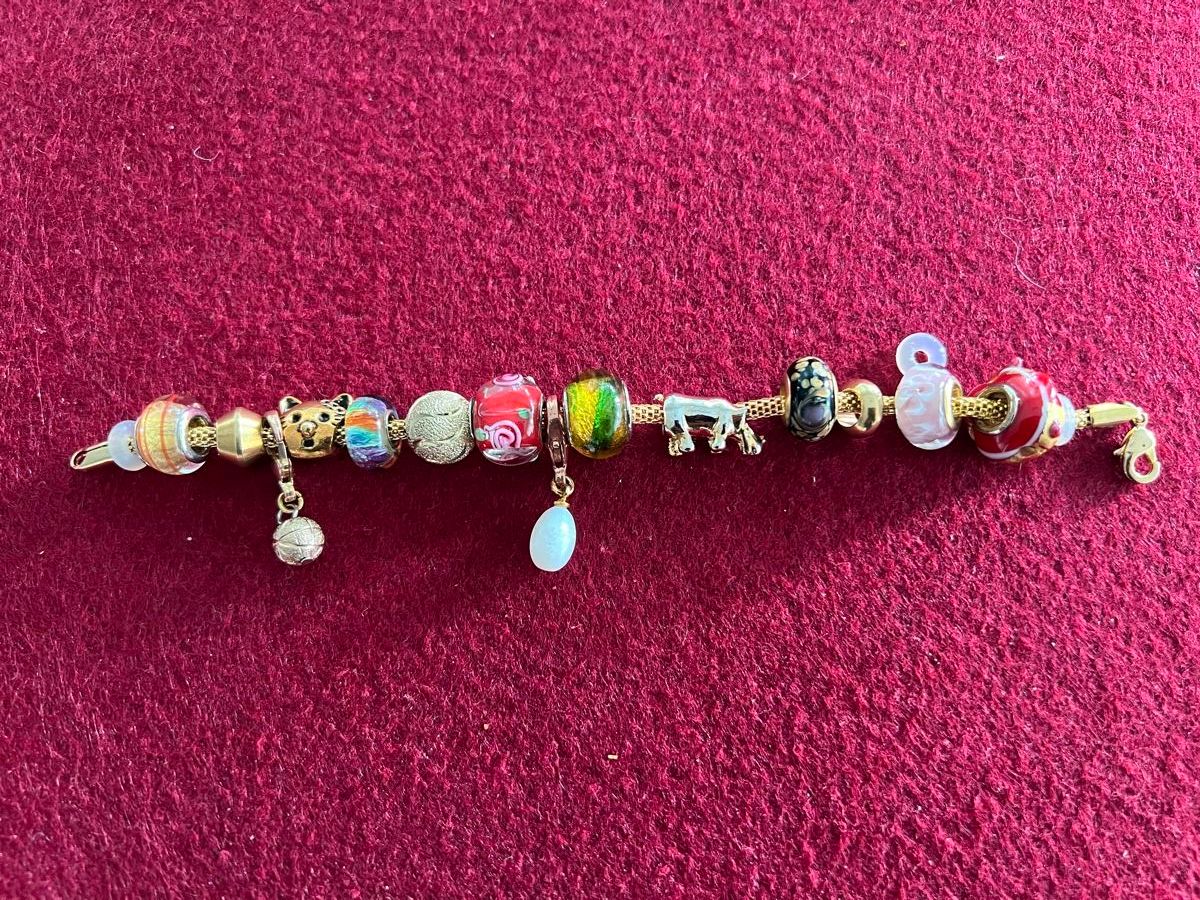 Bracciali & Braccialetti: Armband in Farbe Gold mit 14 Charms – Usato da Pfäffikon ZH venduto da Ruth8 3