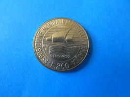 Italien 1992, 200 LIre Sondermünze unzirkuliert