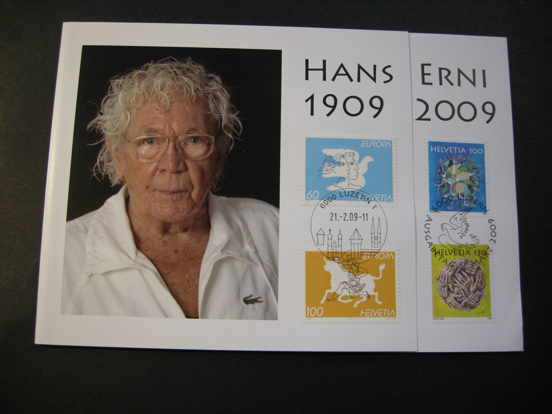 Tous les timbres: 21.2.09., HANS ERNI FOLDER – D'occasion à Eschenbach SG par eDaisy
