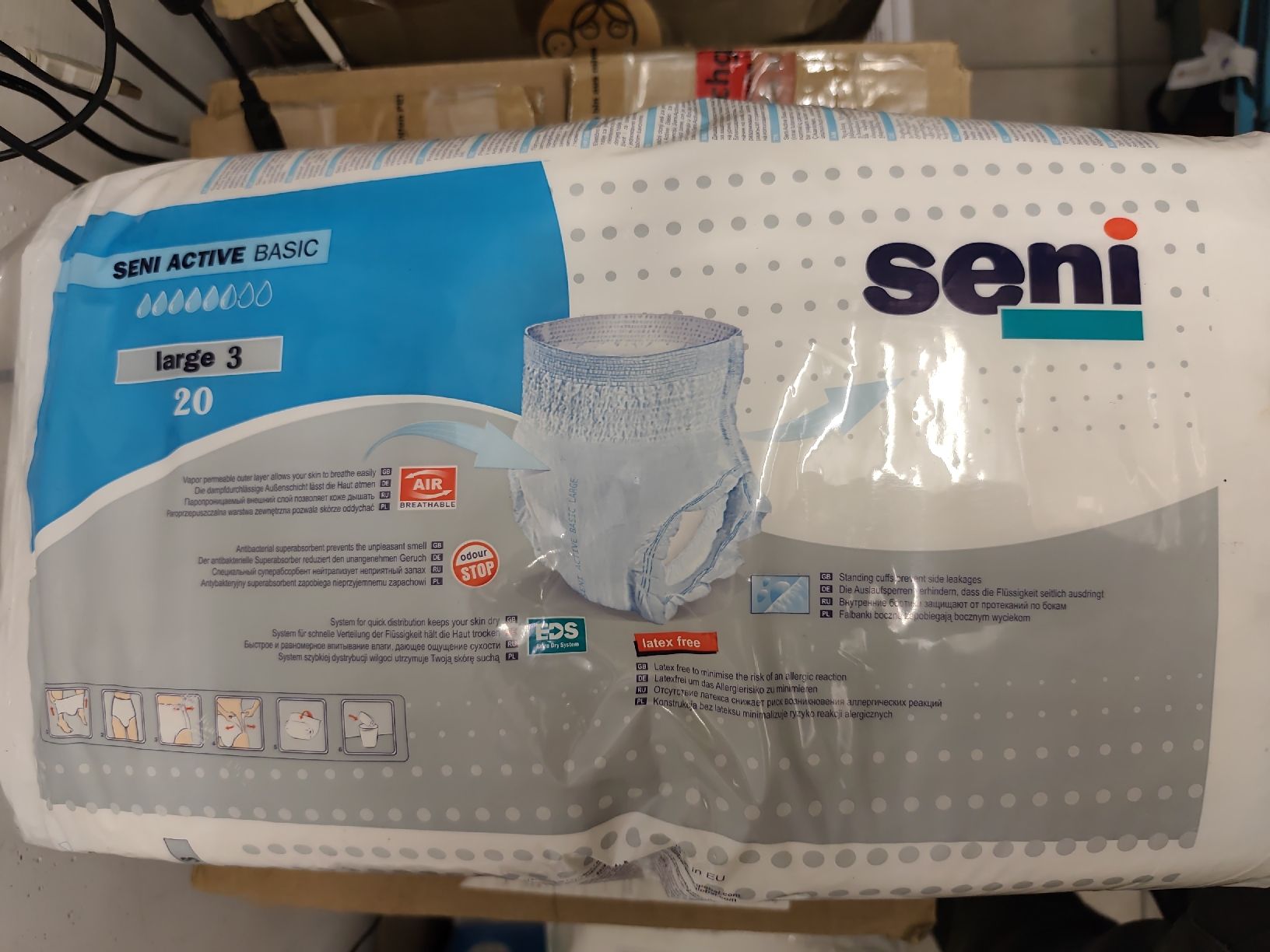 Secchi per pannolini & Pannolini: Seni Active Basic L3 20 Stk. Inkontinenz Windeln Slips – Nuovo e nell'imballaggio originale da Elfingen venduto da lea_m57j