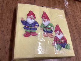 15 Migros Servietten Zwergli / Zwerge, neu & OVP!