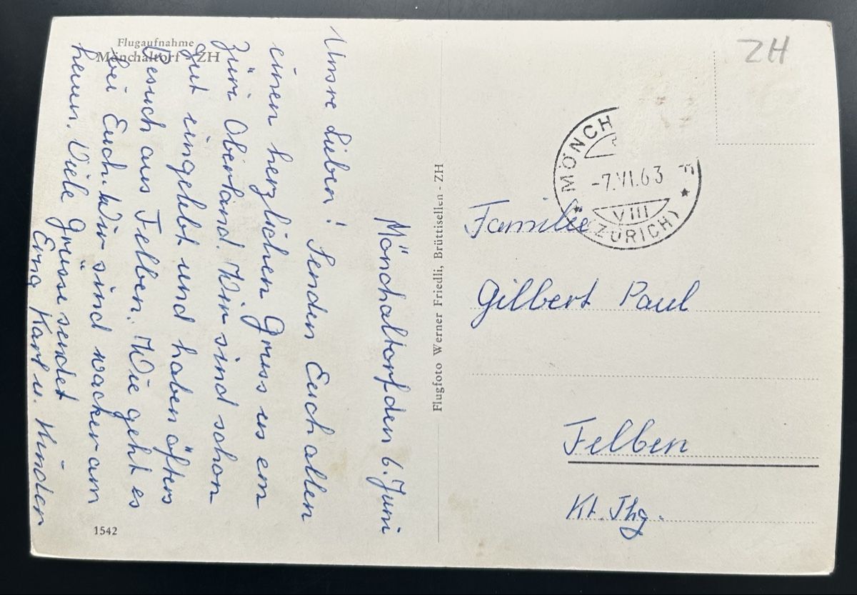 Cartoline postali: Flugaufnahme Mönchaltdorf  – Usato da Horw venduto da Tellbub 1