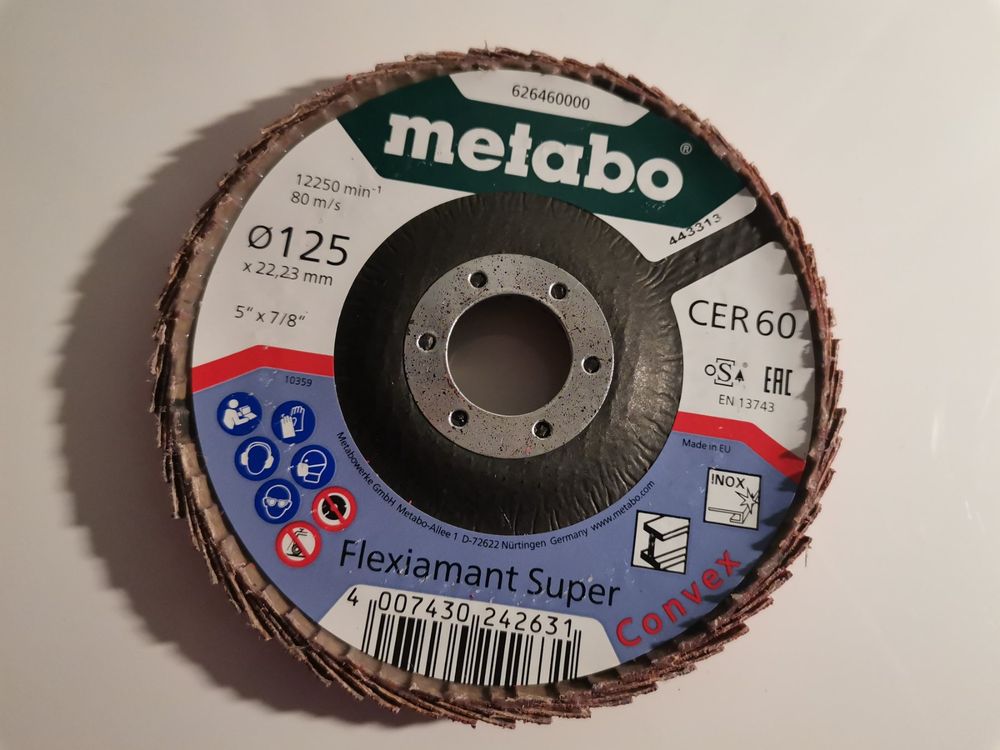 Metabo Lamellenschleifteller 178 mm P 40, Zirkonkorund, Stahl Metabo Lamellenschleifteller 178 mm P 40, Zirkonkorund, Stahl
