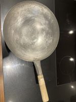 Wok-Pfanne aus Stahl, gebraucht