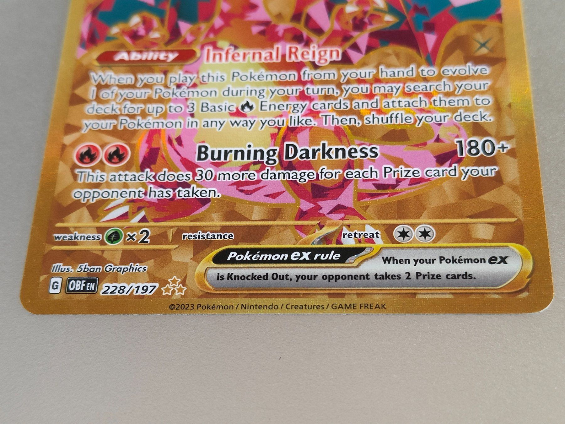 Pokémon Carte collezionabili: Charizard Ex #228, Obsidian Flames, Carte Pokémon – Nuovo (secondo la descrizione) da Châtelaine venduto da Chompis 5