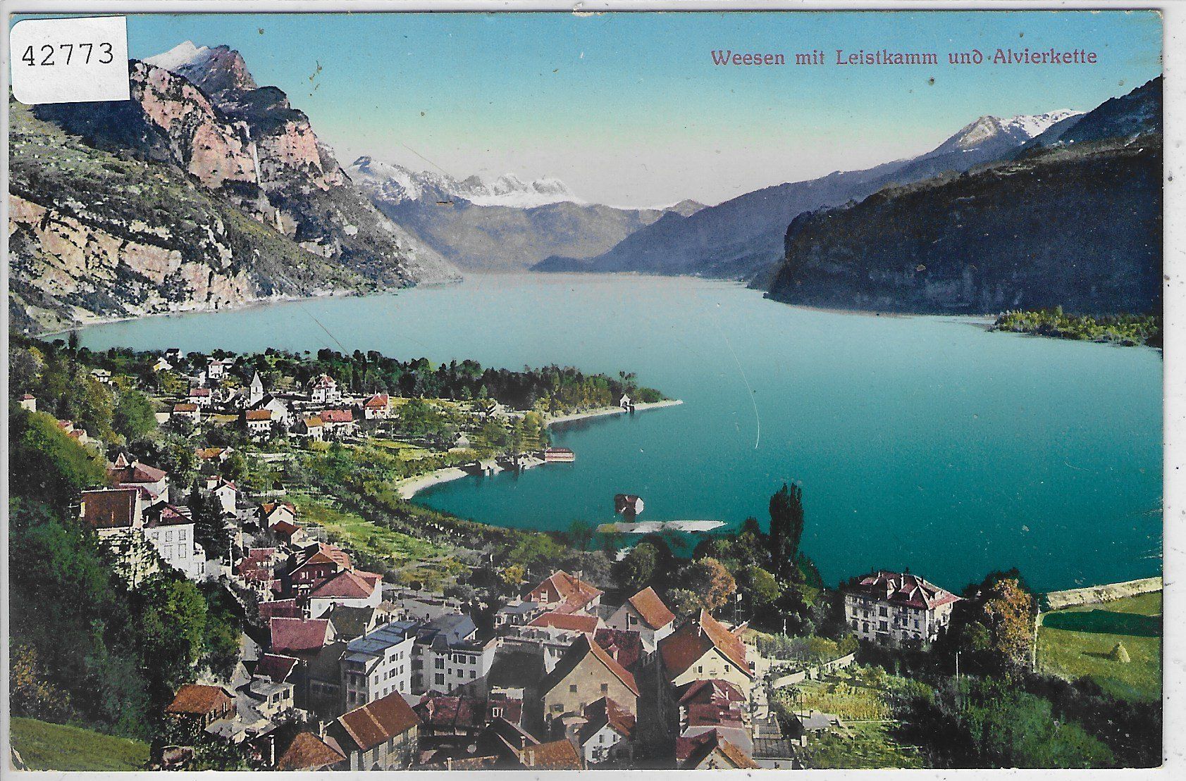 Cartes postales: Weesen - Generalansicht - Litho – D'occasion à Ettingen par Kartenplanet