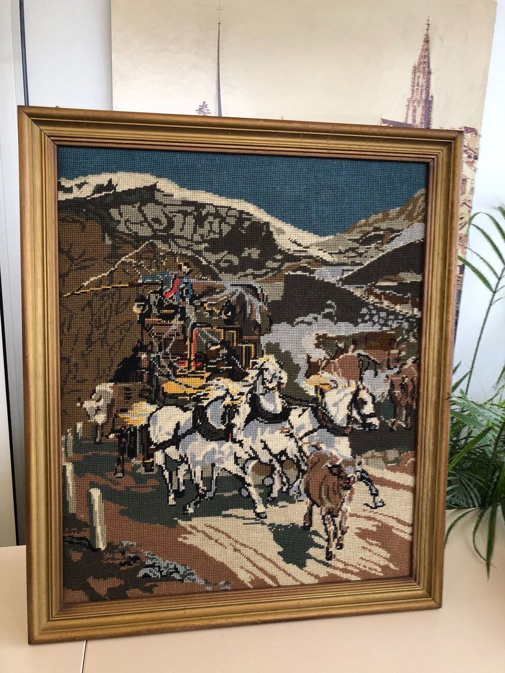 Foto & Immagini: Gobelin Bild- Gotthardpass- Antik – Usato da Brügg BE venduto da better14