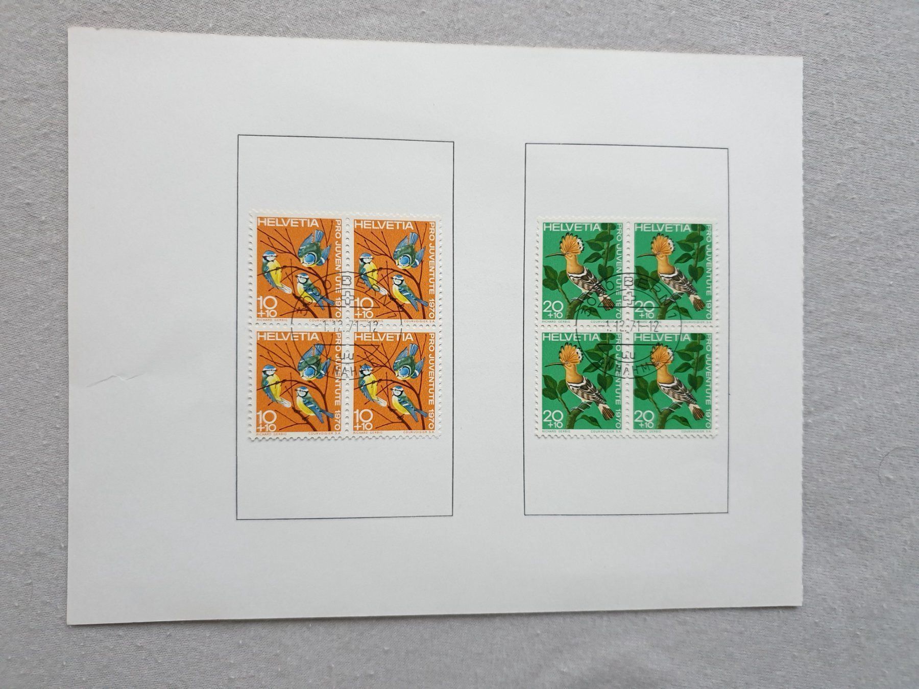 Alle Briefmarken: (295) Pro Juventute 1970 4er Blöcke – Gebraucht aus Schwarzhäusern von Inot3 1