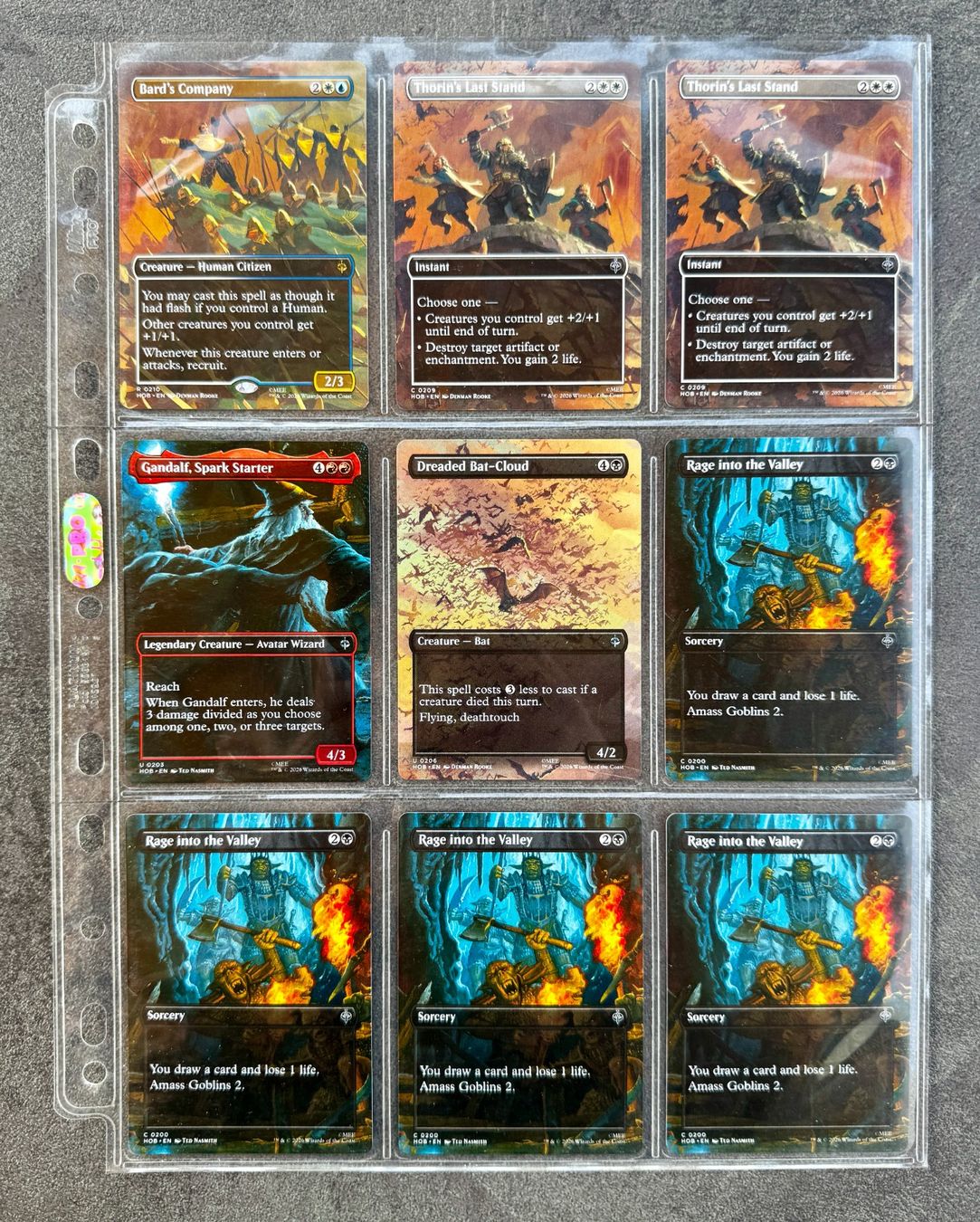 Magic The Gathering Sammelbilder & Trading cards: 9 Borderless Postercards The Hobbit NM – Neu (gemäss Beschreibung) aus Rechthalten von hosme_be