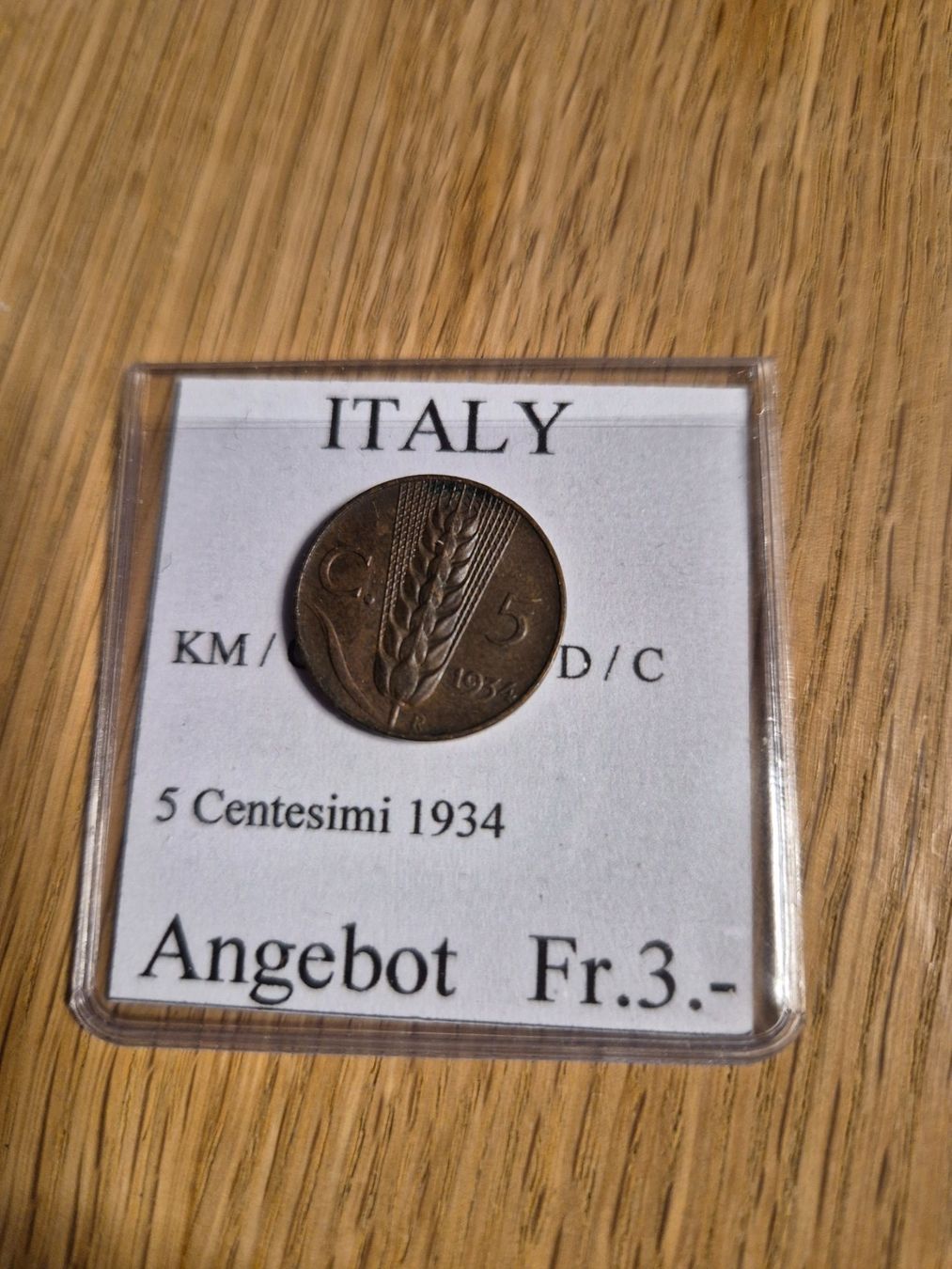 Tutti le monete: Italien - 5 Centesimi 1934 - ab Fr. 1.--! – Usato da Mels venduto da Goldenfalcon