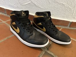 Air Jordan 1- Sneaker high - black mtlc gold white