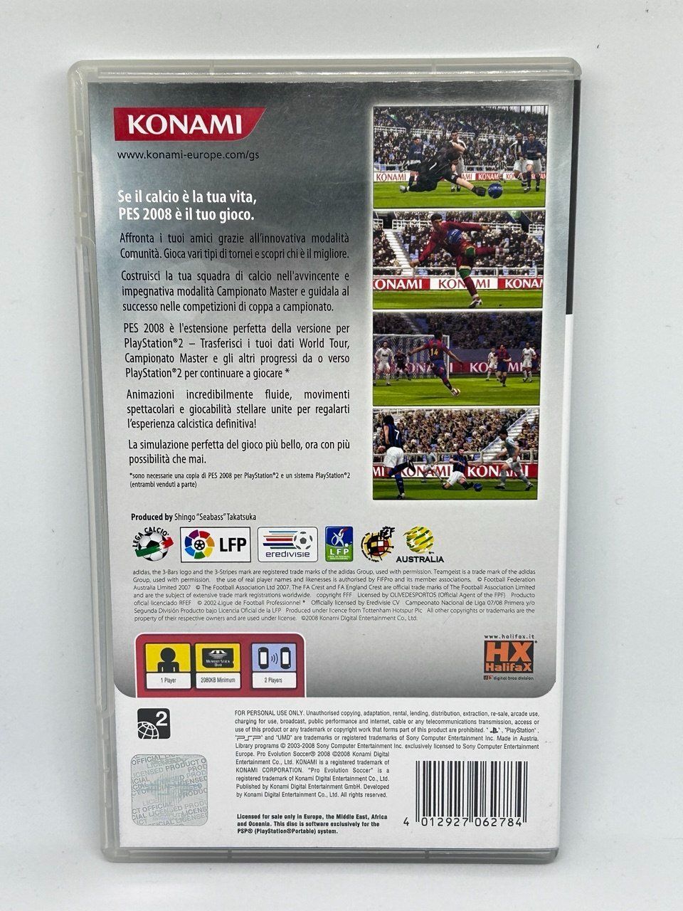 Sony Giochi: PES 2008 (Pro Evolution Soccer) per PlayStation Portable – Usato da Giubiasco venduto da LorisVale 1