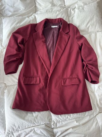Blazer rouge bordeaux chic Made in Italy taille M (40)