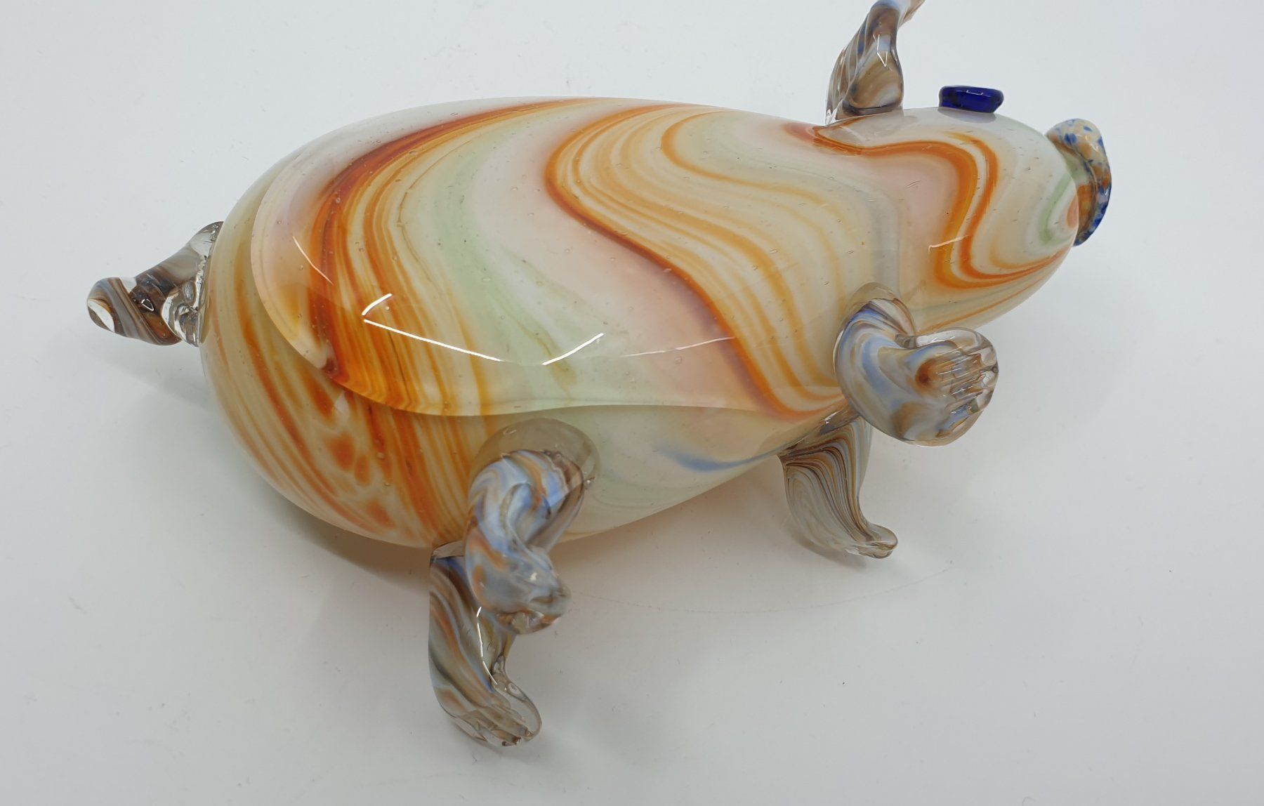 Statuette: Glasfigur Schwein evtl. Murano ? mit Spannungsriss ? – Usato da Emmen venduto da Brockofsky 3