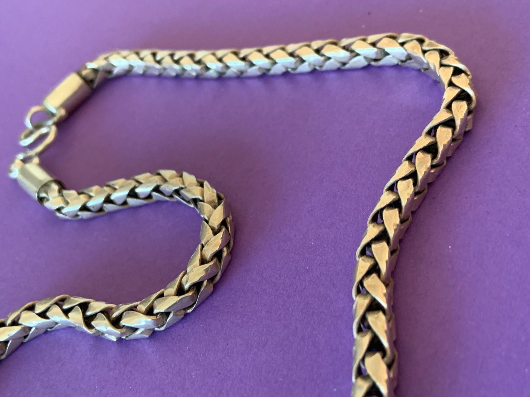 Catenine: Silberkette massiv! 4 kantig – Usato da Dittingen venduto da Bijoubelle 5