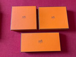 Hermès 3 leere Schachteln verschiedene Größen guter Zustand