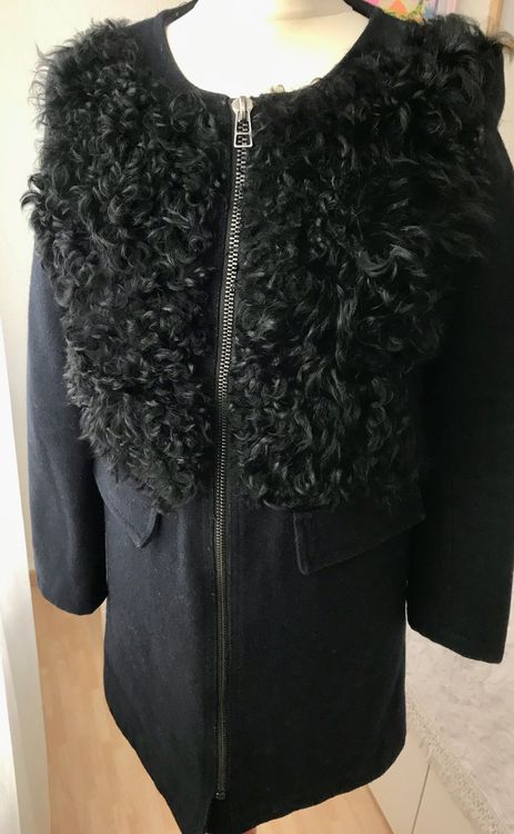 NEU Jacke Mantel von Claudie Pierlot S 36 blau schwarz